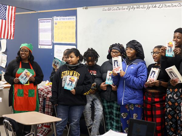 Photo Gallery: Book giveaway by Yark at Keyser Elementary