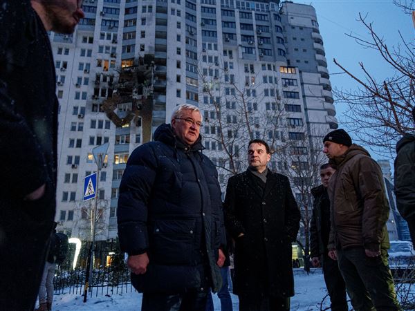 Ukrainian drones set fire to Russian oil depot after Moscow launches hypersonic missile