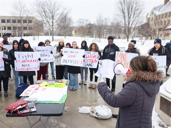 Photo Gallery: Student walkout and protest against ICE at University of Toledo