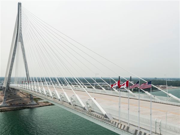 U.S.-Canada bridge opens in Detroit even as trade disputes test the neighbors' ties